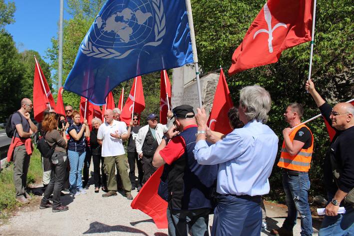 Trieste Libera Demonstration an Staatsgrenze